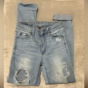 American Eagle Outfitters Light Blue Distressed Jeans